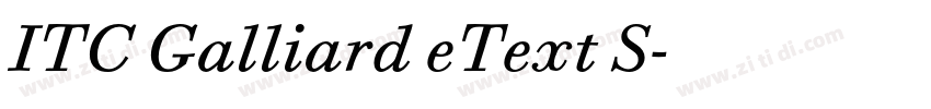 ITC Galliard eText S字体转换